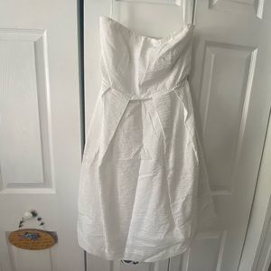 White jcrew strapless dress